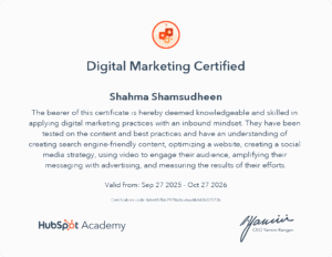 Digital Marketing Certificate_Hubspot